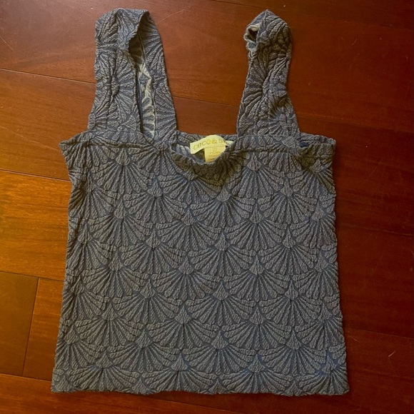 Blue seashell printed summer tank top - Picture 1 of 2